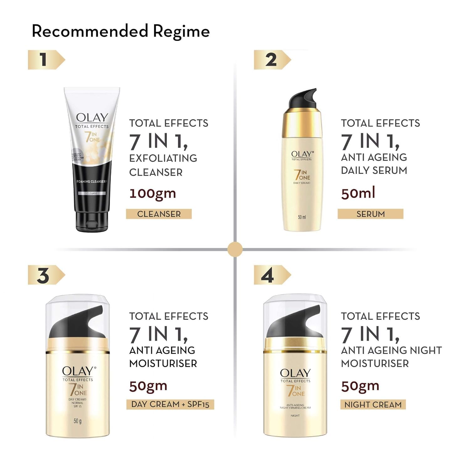 Fórmula sin fragancia de Olay Total Effects para piel sensible.