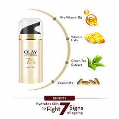 Olay Total Effects crema nocturna, tono más uniforme y reducción visual de manchas.