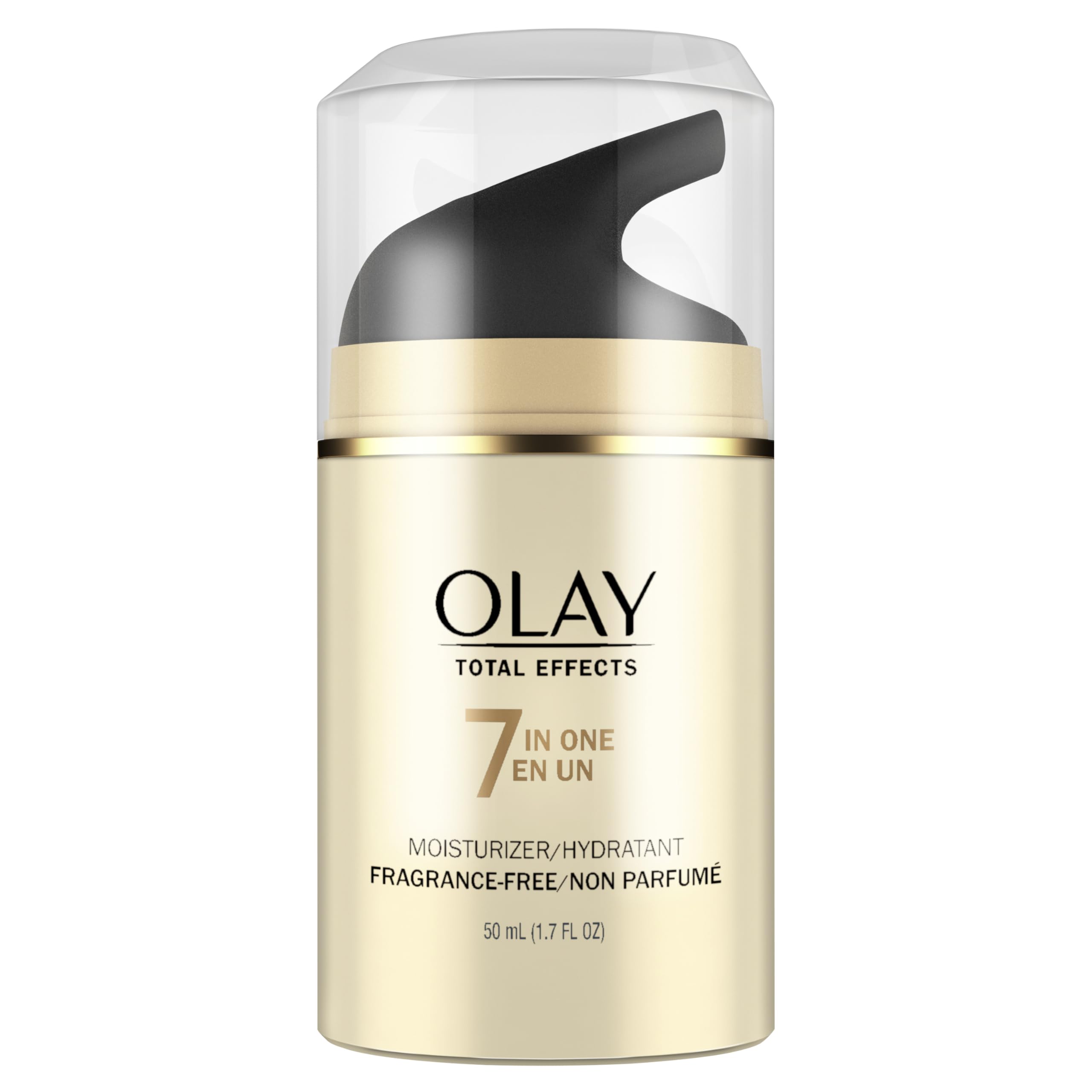 Olay Total Effects fragrance-free moisturizer on skin sample shows absorbed hydration