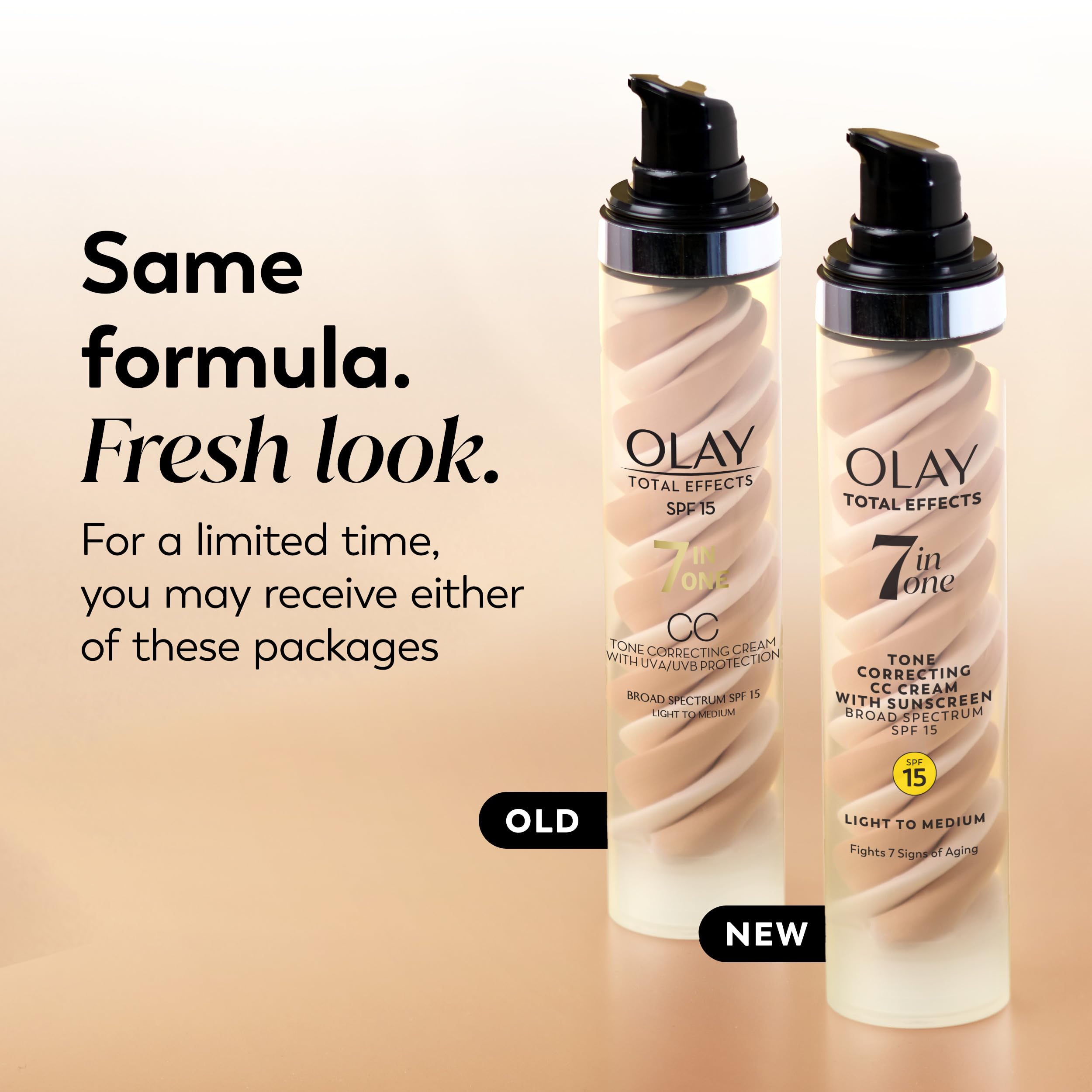 Olay SPF15 cream application shows quick absorption without greasiness.