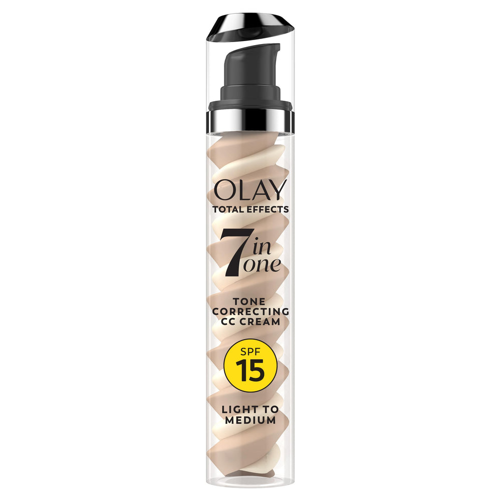Olay Total Effects tone-correcting moisturizer with SPF 15 for smooth, even skin.