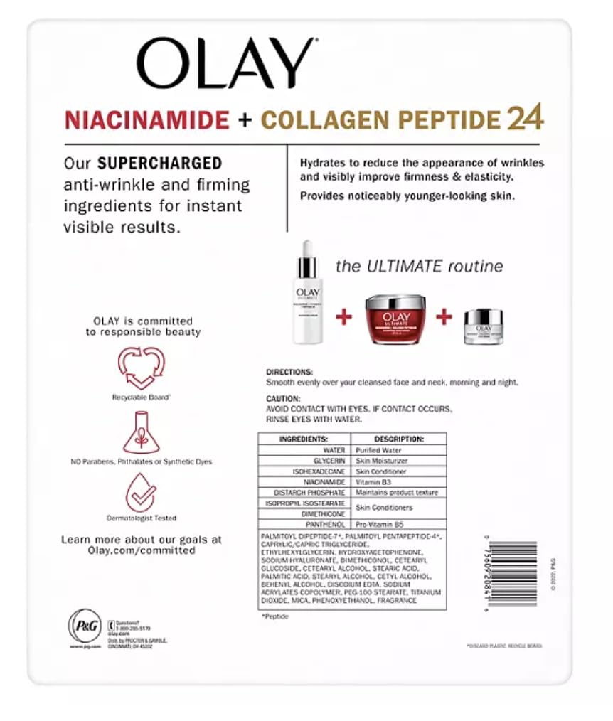 Olay Ultimate Niacinamide Eye Cream texture close-up shows creamy, refreshing formula for daily care.