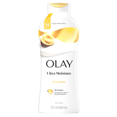 Olay Ultra Moisture Body Wash bottle with creamy lather for hydrated skin
