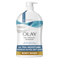 Olay Ultra Moisture, botella frontal, ayuda a hidratar la piel durante todo el día.