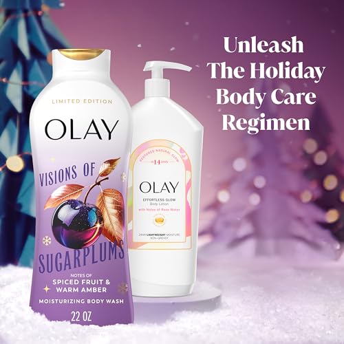 Olay Visions of Sugarplums massage application demonstrating gentle cleansing
