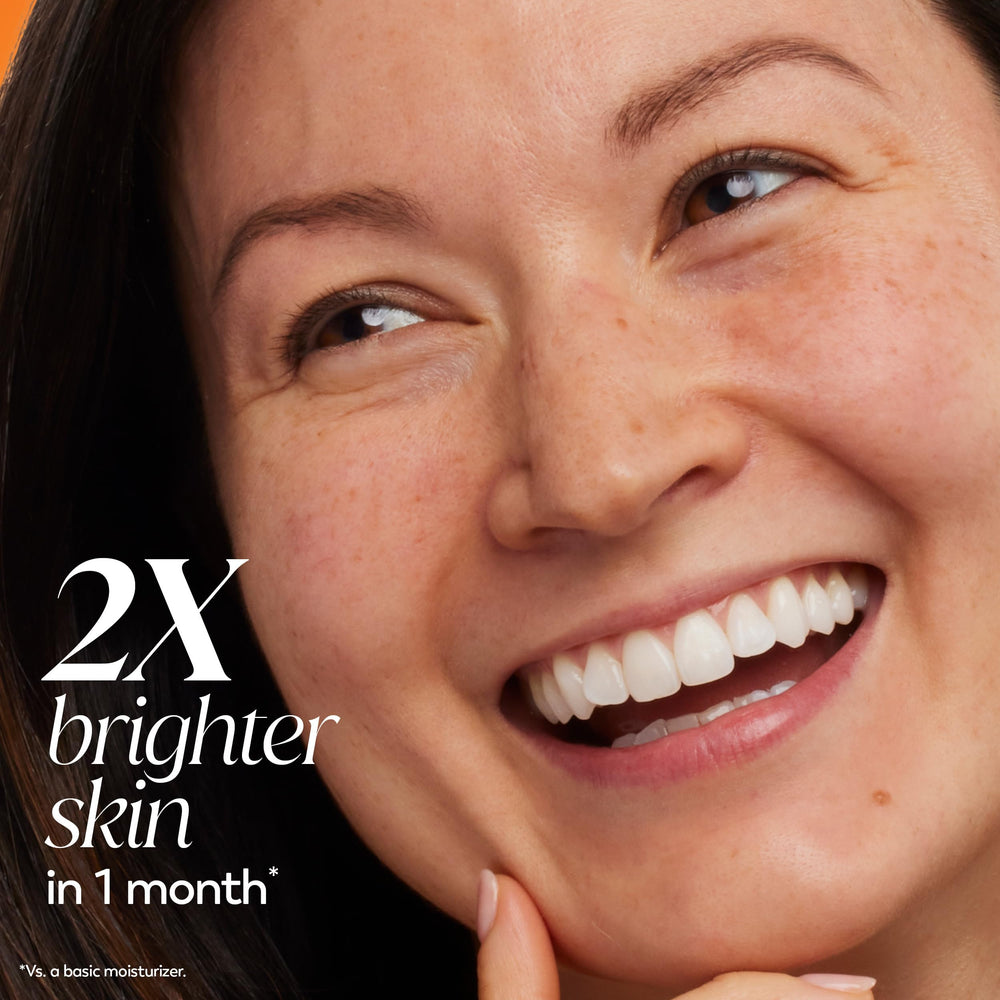 Olay Vitamin C MAX swatch on hand suggests quick absorption and glow