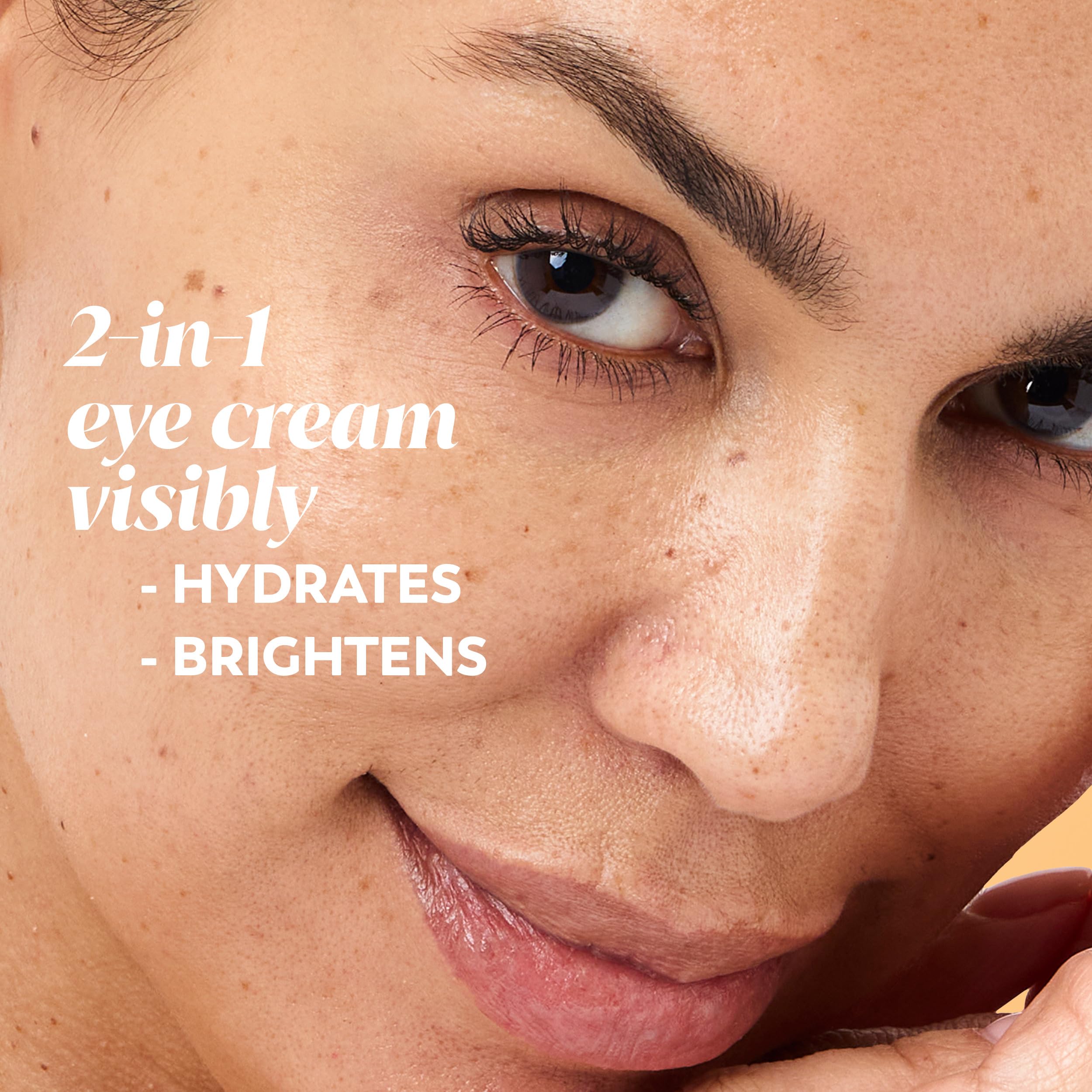 Olay vitamin C peptide eye cream close-up bottle shows nourishing formula
