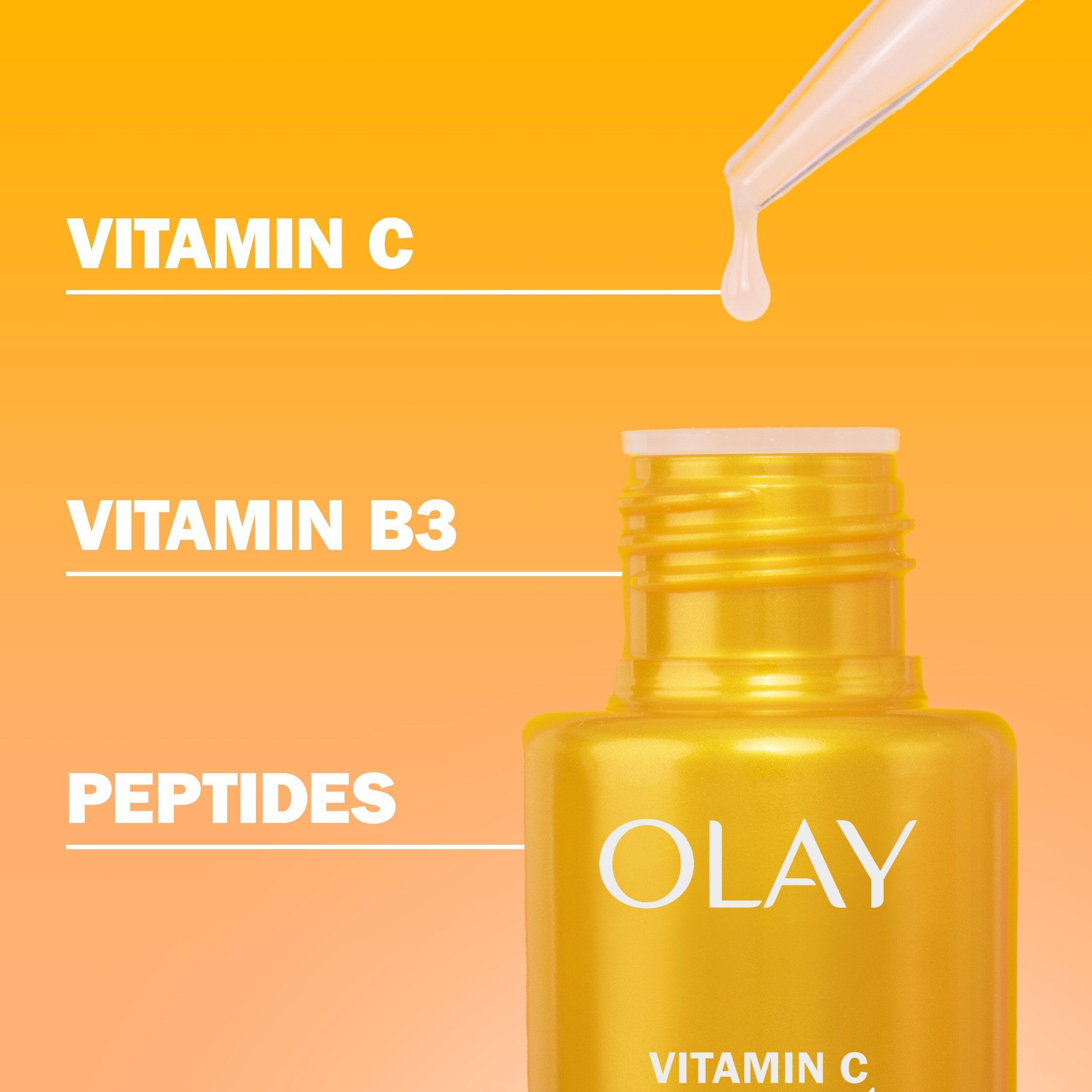 OLAY serum applied under makeup for a matte finish