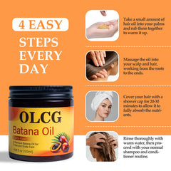 OLCG Batana Oil Paste smooth, glossy finish on healthy-looking hair