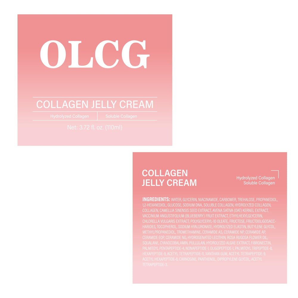 OLCG Collagen Jelly Cream daily-use formula ready for morning or evening skincare.
