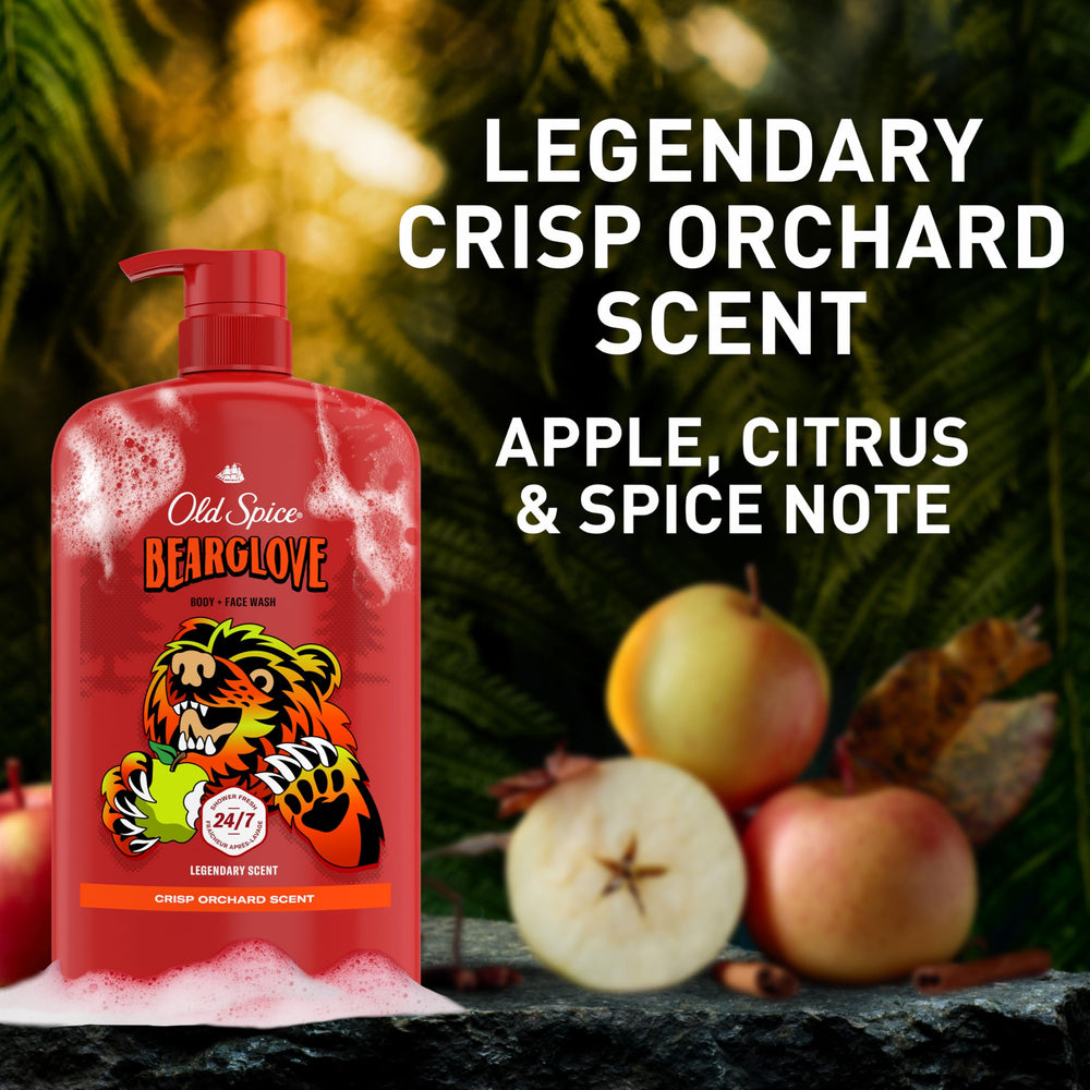 Old Spice 2-in-1 body and face wash in action