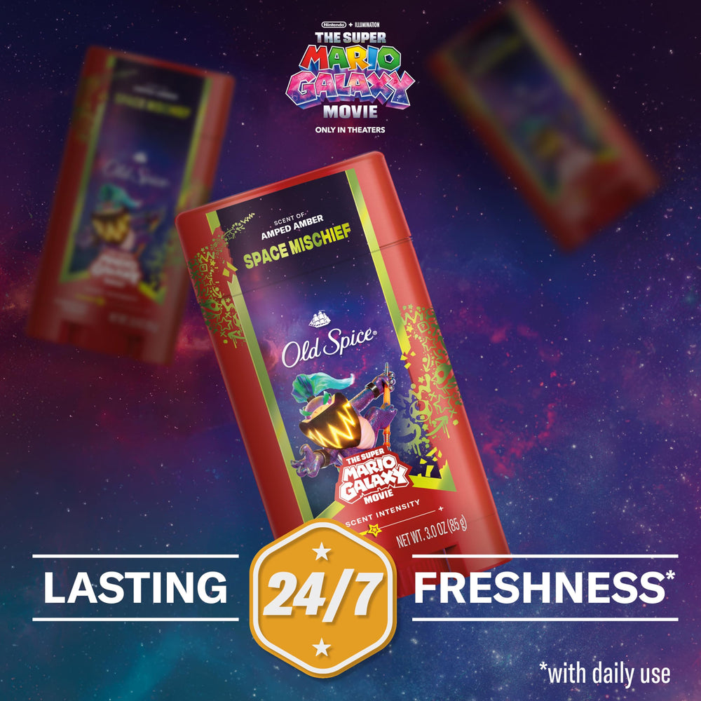 Old Spice 24/7 lasting freshness image suitable for busy days and workouts