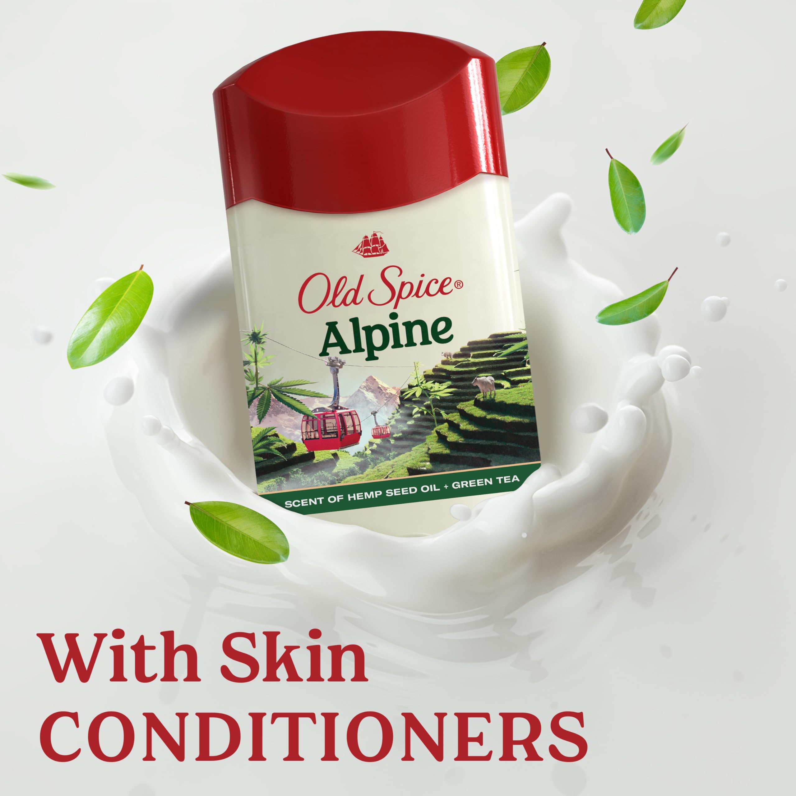 Old Spice 3pack bottle closeup for compact, on-the-go use