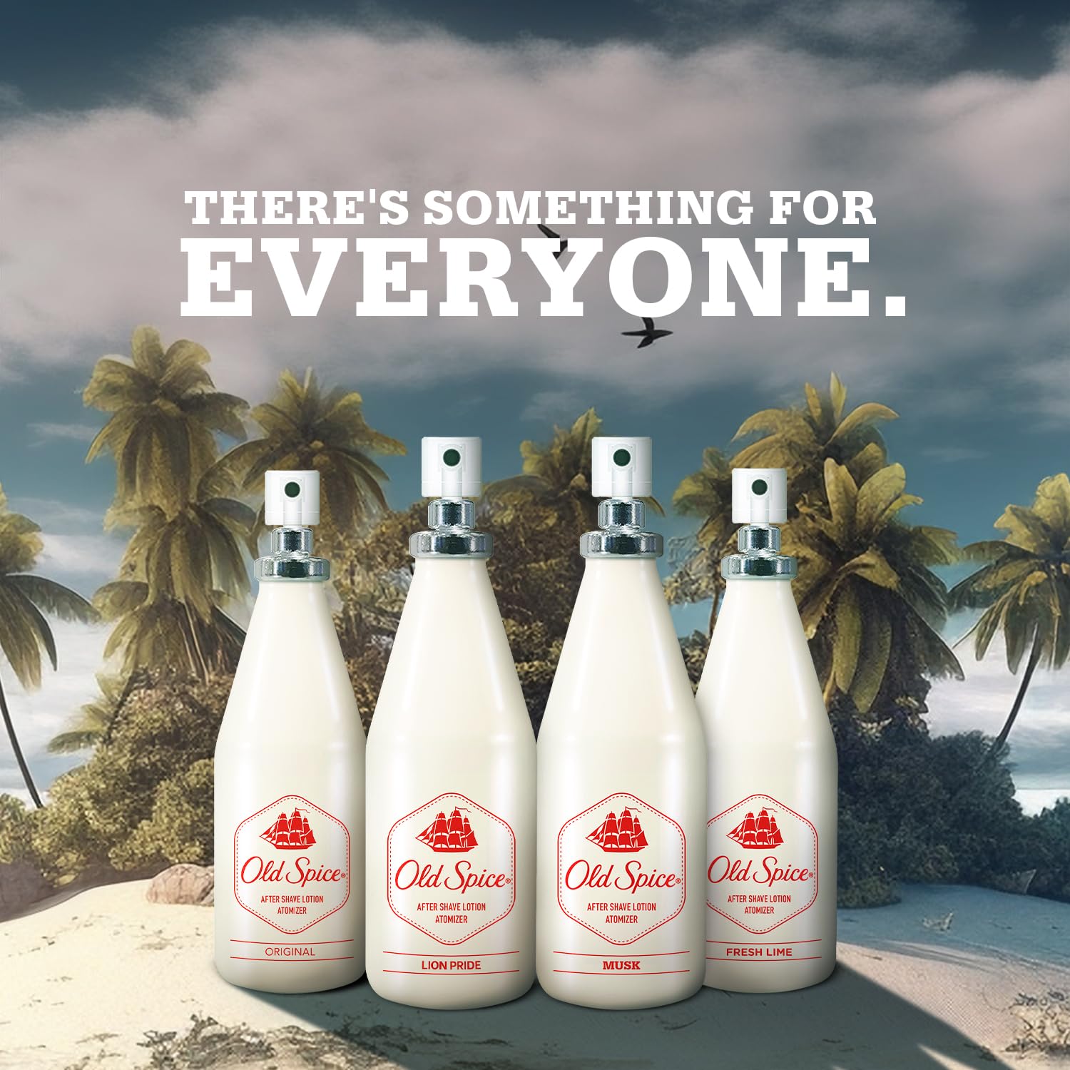 Old Spice after shave lotion original cap closeup features premium atomizer for easy application.