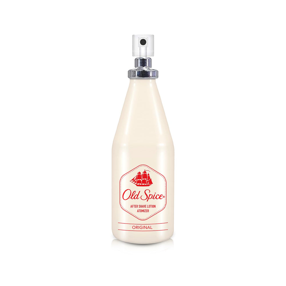 Old Spice after shave lotion original detailed features hint soothing post-shave care.