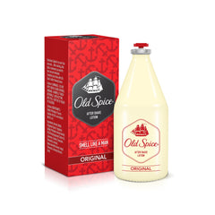 Old Spice After Shave Original bottle front provides post-shave refreshment and a clean masculine scent.