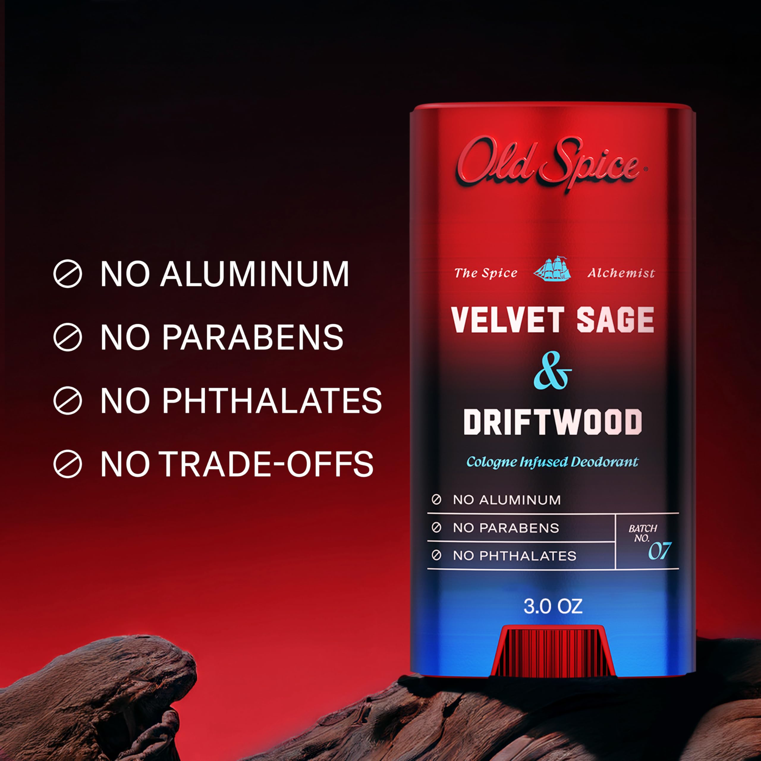 Desodorante Old Spice con aroma Velvet Sage para uso diario.