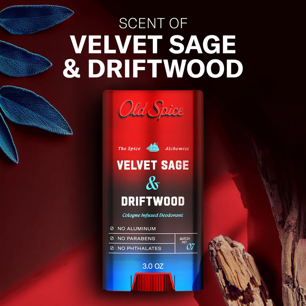 Botella Old Spice con fragancia Driftwood para ocasiones casuales y formales.