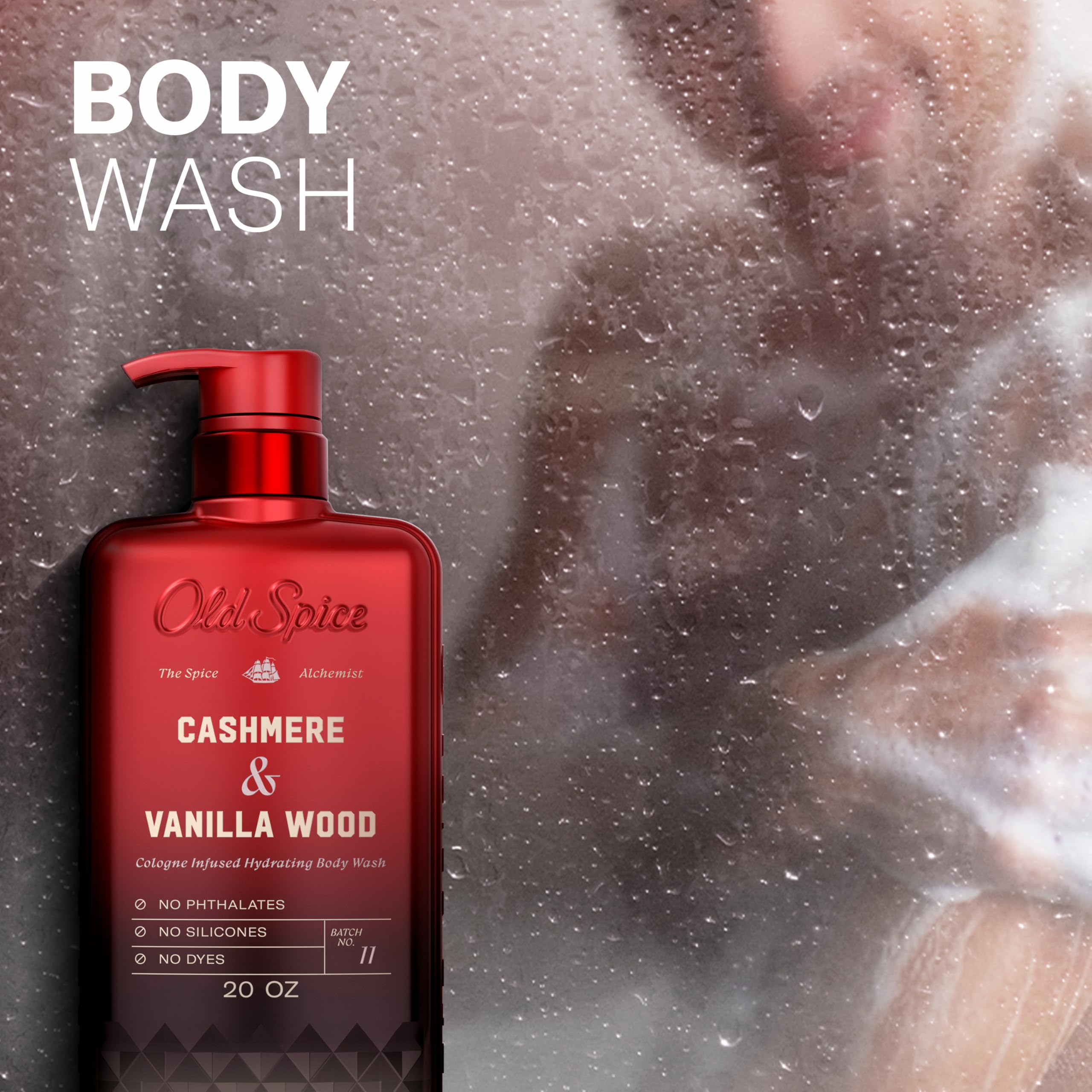 Old Spice The Spice Alchemist, gel cremosa con notas cálidas para la ducha.