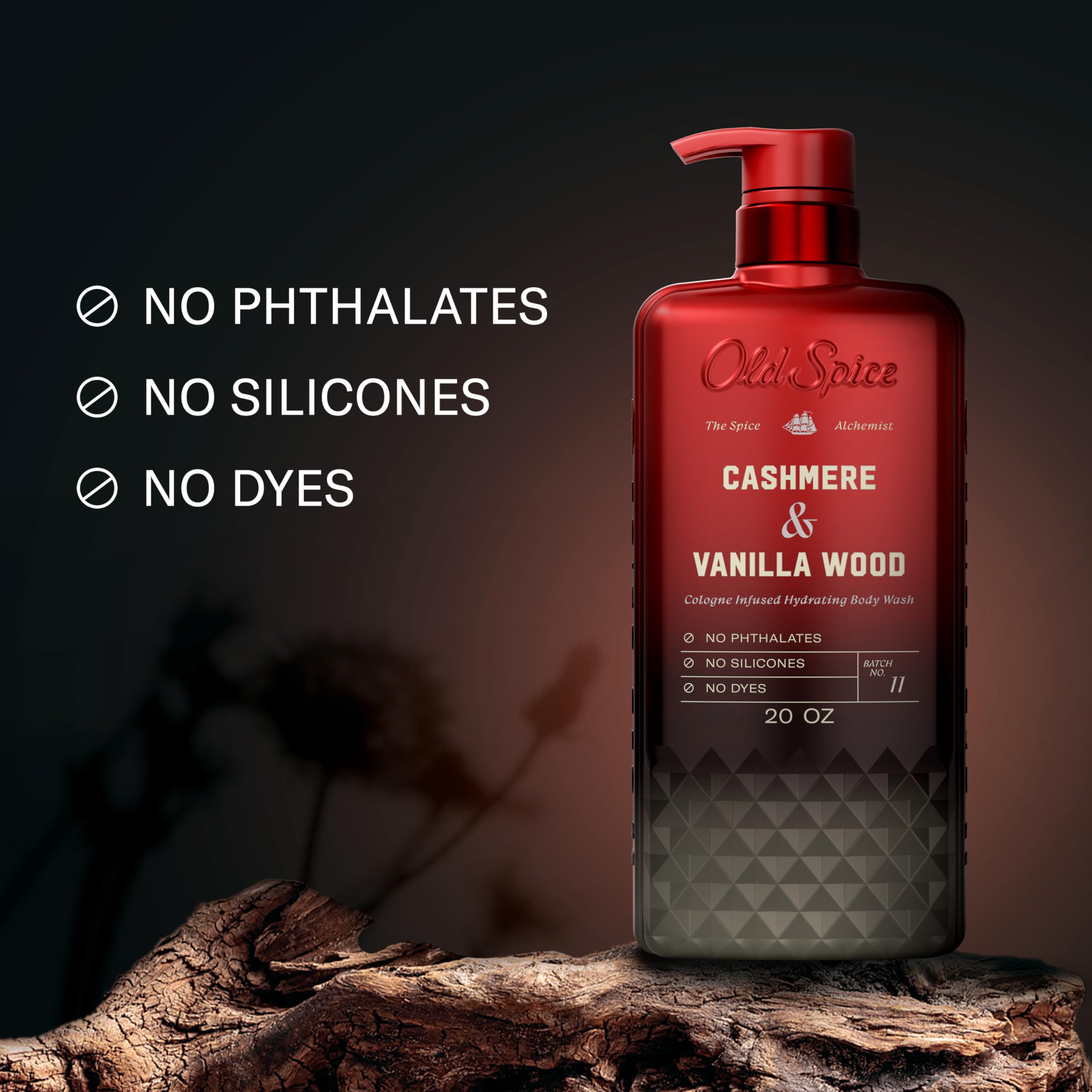 Old Spice The Spice Alchemist, envase elegante que sugiere lujo diario.