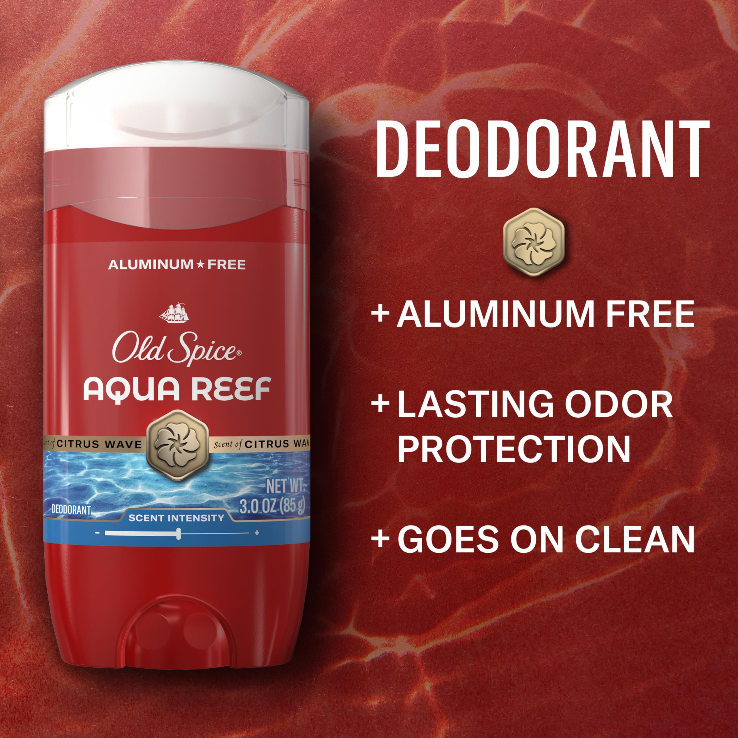 Old Spice Aqua Reef bottle back highlighting lime and cypress notes
