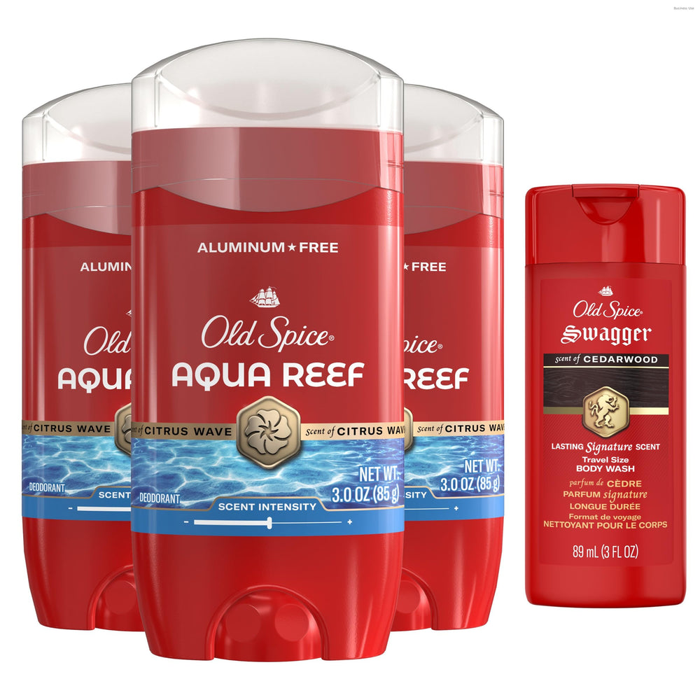 Old Spice Aqua Reef desodorante para hombres con aroma cítrico y ciprés, frescura todo el día.