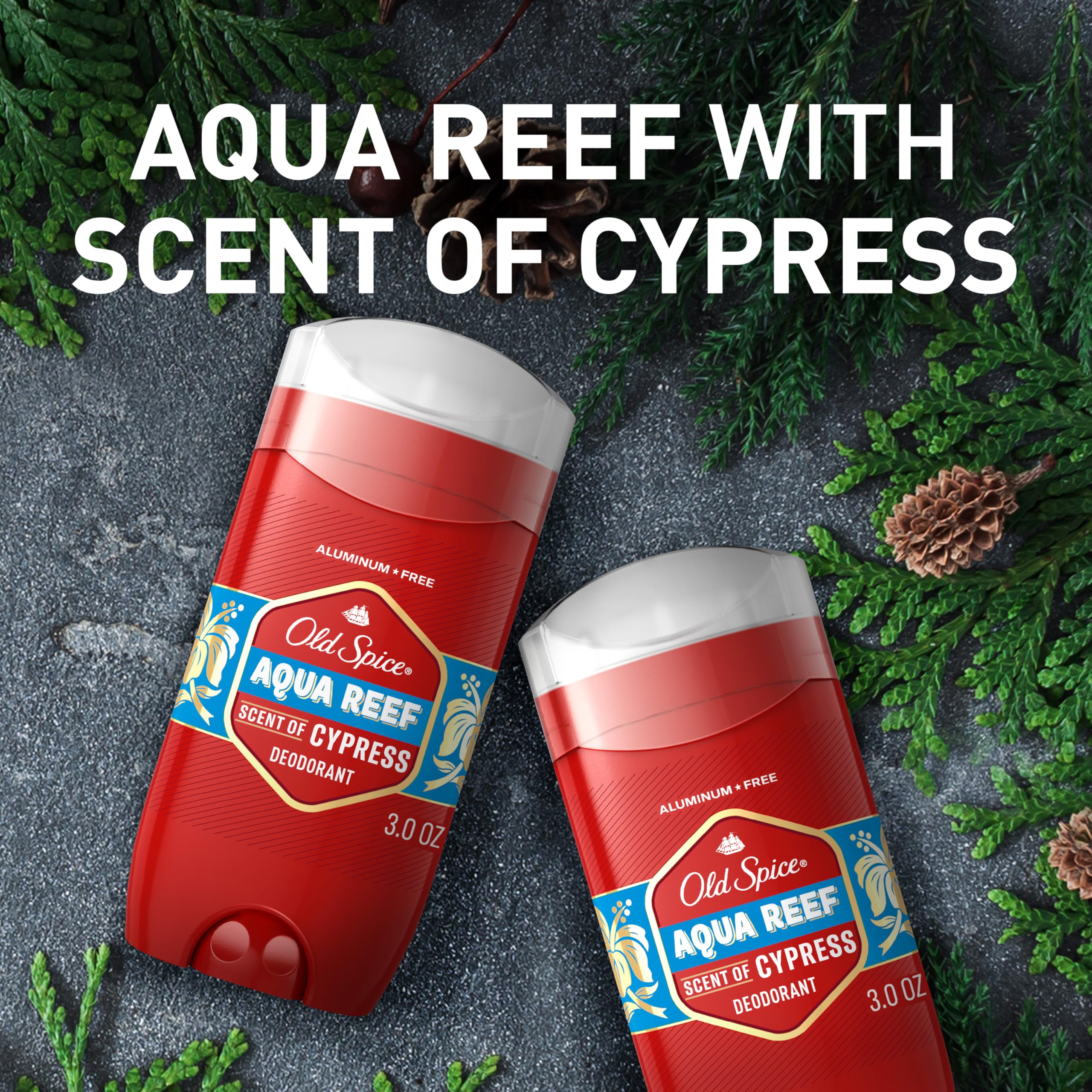 Diseno de aplicacion limpio de Old Spice Aqua Reef, sin residuo pegajoso.