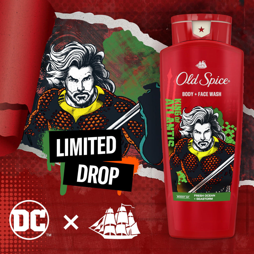 Old Spice Aquaman uso 2 en 1 para cuerpo y rostro.