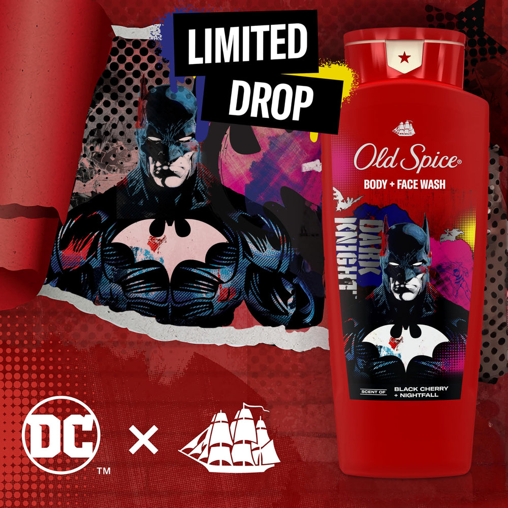 Old Spice Batman: 2 en 1 para cuerpo y rostro.