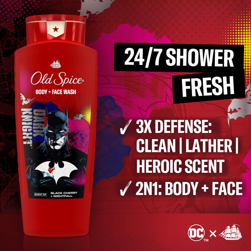 Old Spice Batman: espuma cremosa para una ducha agradable.