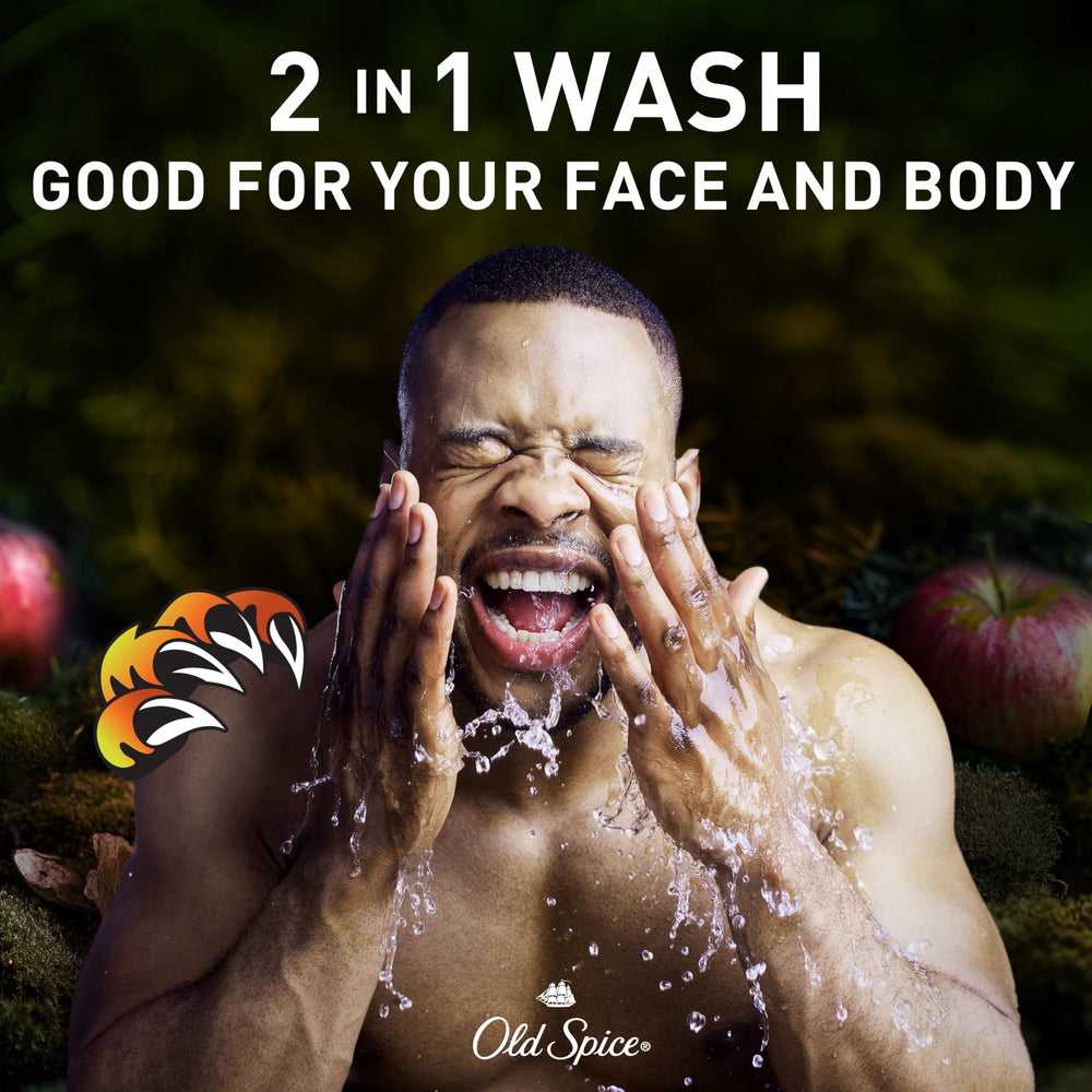 Old Spice Bearglove scent with crisp apple and citrus for lasting freshness.