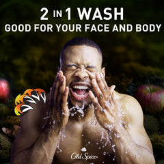 Old Spice Bearglove scent with crisp apple and citrus for lasting freshness.
