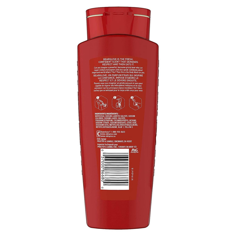 Old Spice Bearglove espuma-ducha: limpieza suave con fragancia vigorizante.