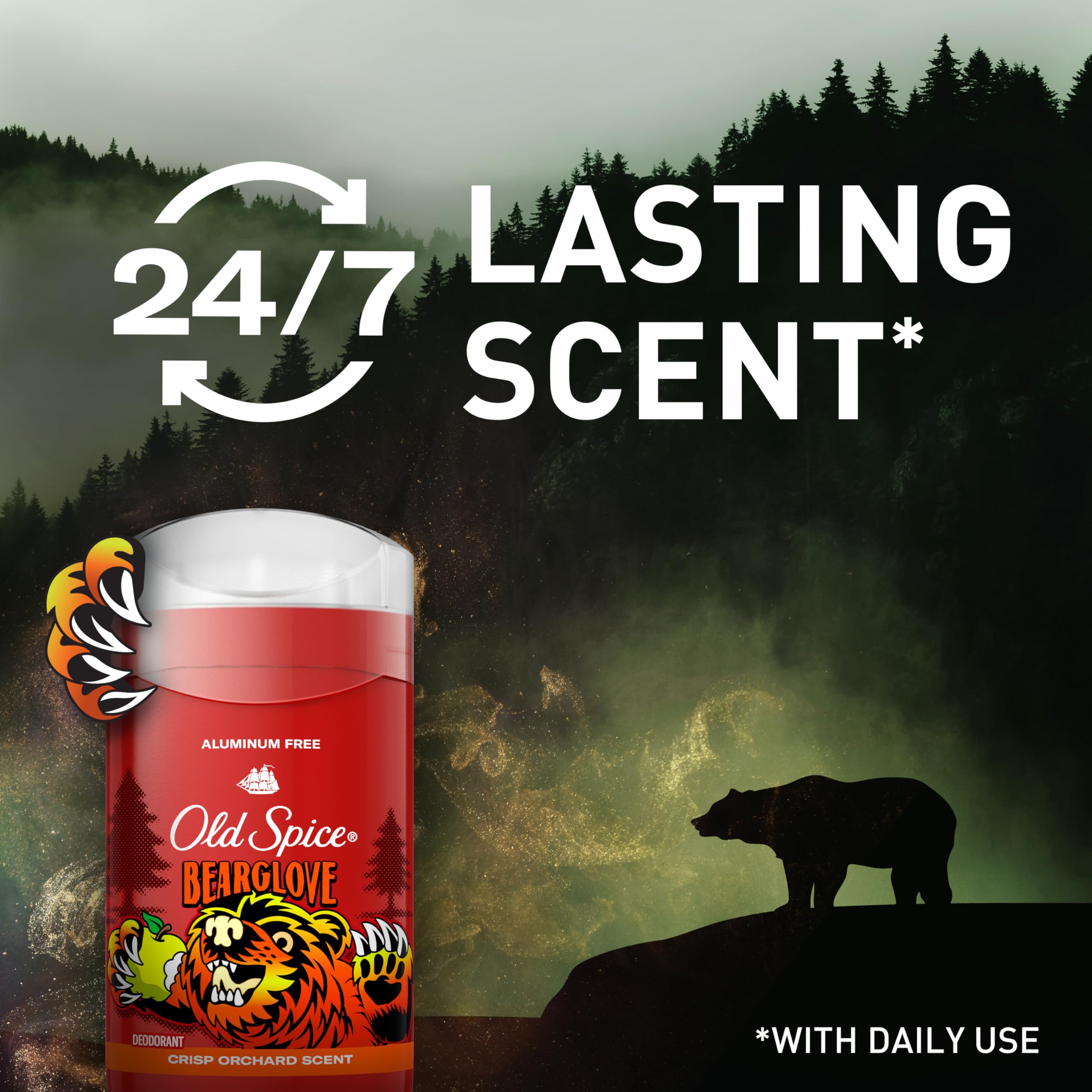 Etiqueta visible Bearglove, diseño masculino y aroma distintivo.