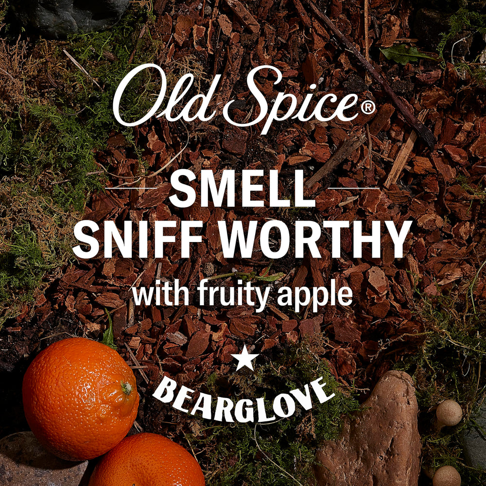 Old Spice Bearglove in gym bag setup suggests on-the-go refreshment