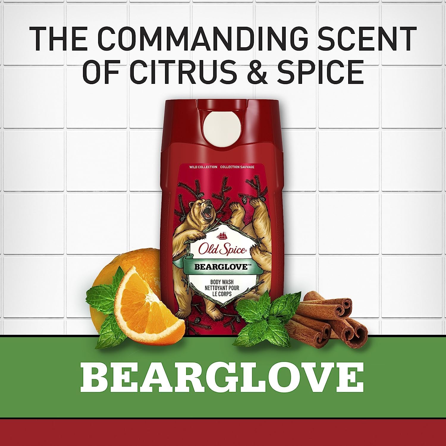Old Spice Bearglove jabon-espuma-fresca: limpieza profunda y aroma duradero.