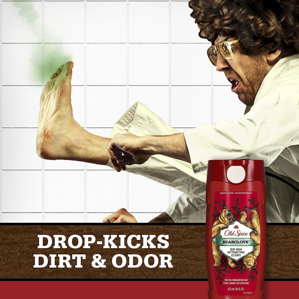 Old Spice Bearglove textura-cremosa: crema suave para una ducha agradable.
