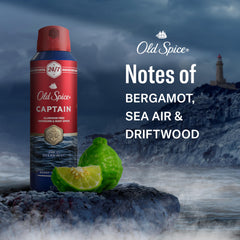 Old Spice bottle being sprayed to show easy application.