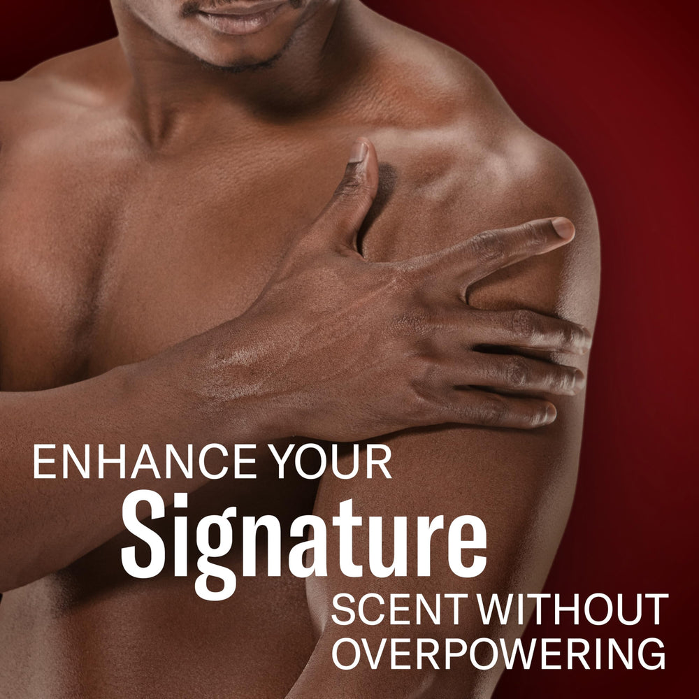 Old Spice spray in use shows easy, even application