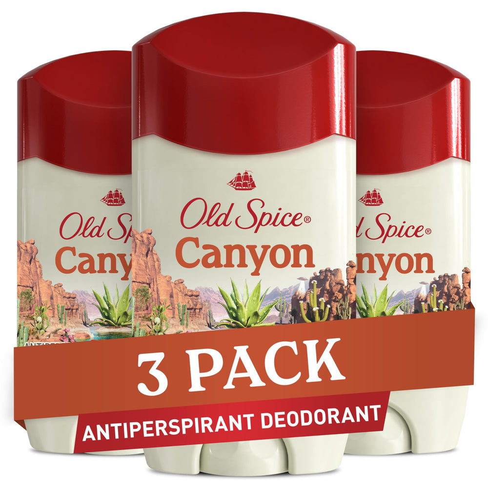 Old Spice Canyon desodorante en bote con aloe para frescura duradera.