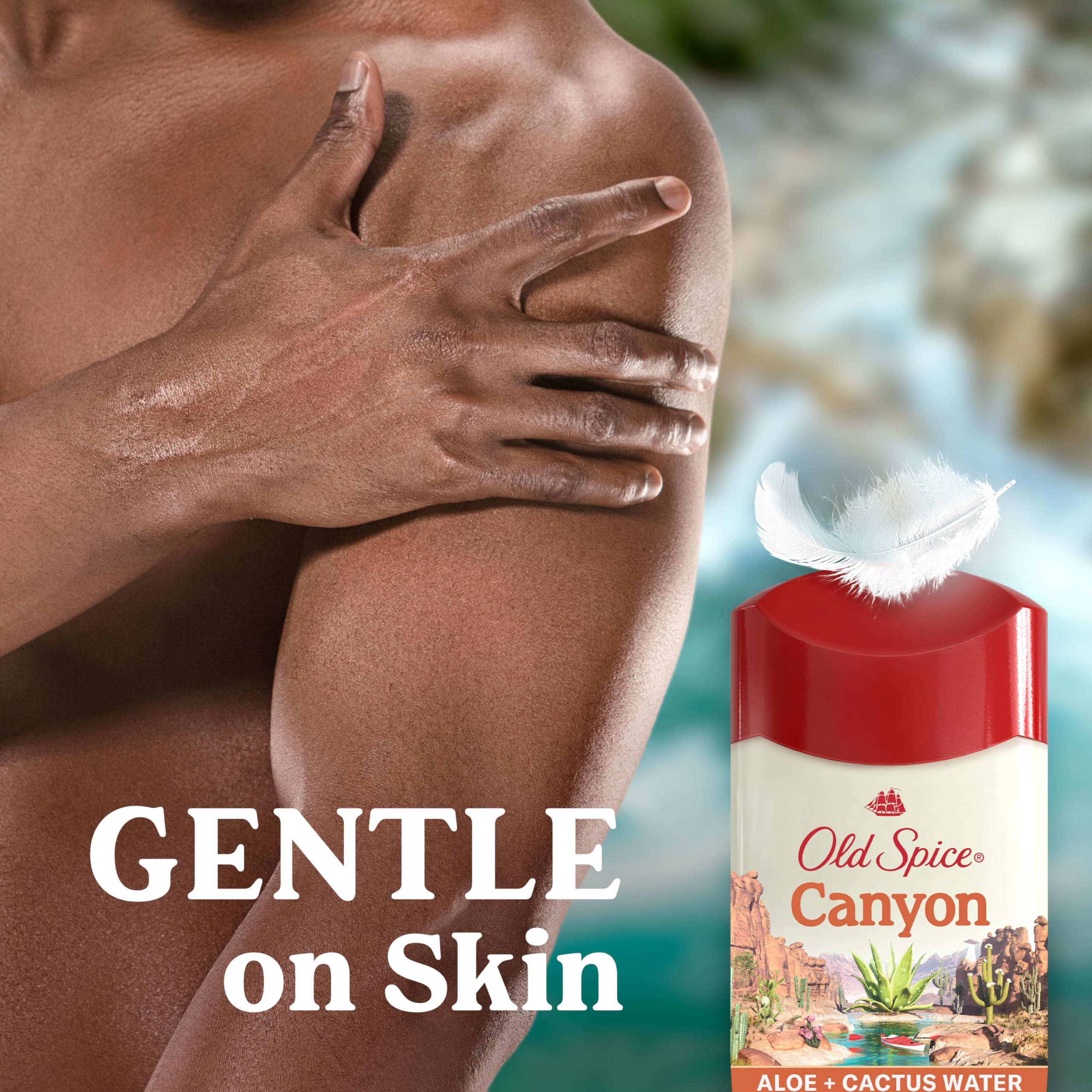 Old Spice Canyon tapa de desodorante facilita la aplicación cotidiana.