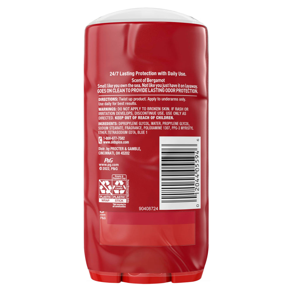 Aplicación limpia sin manchas con Old Spice Captain Bergamot.