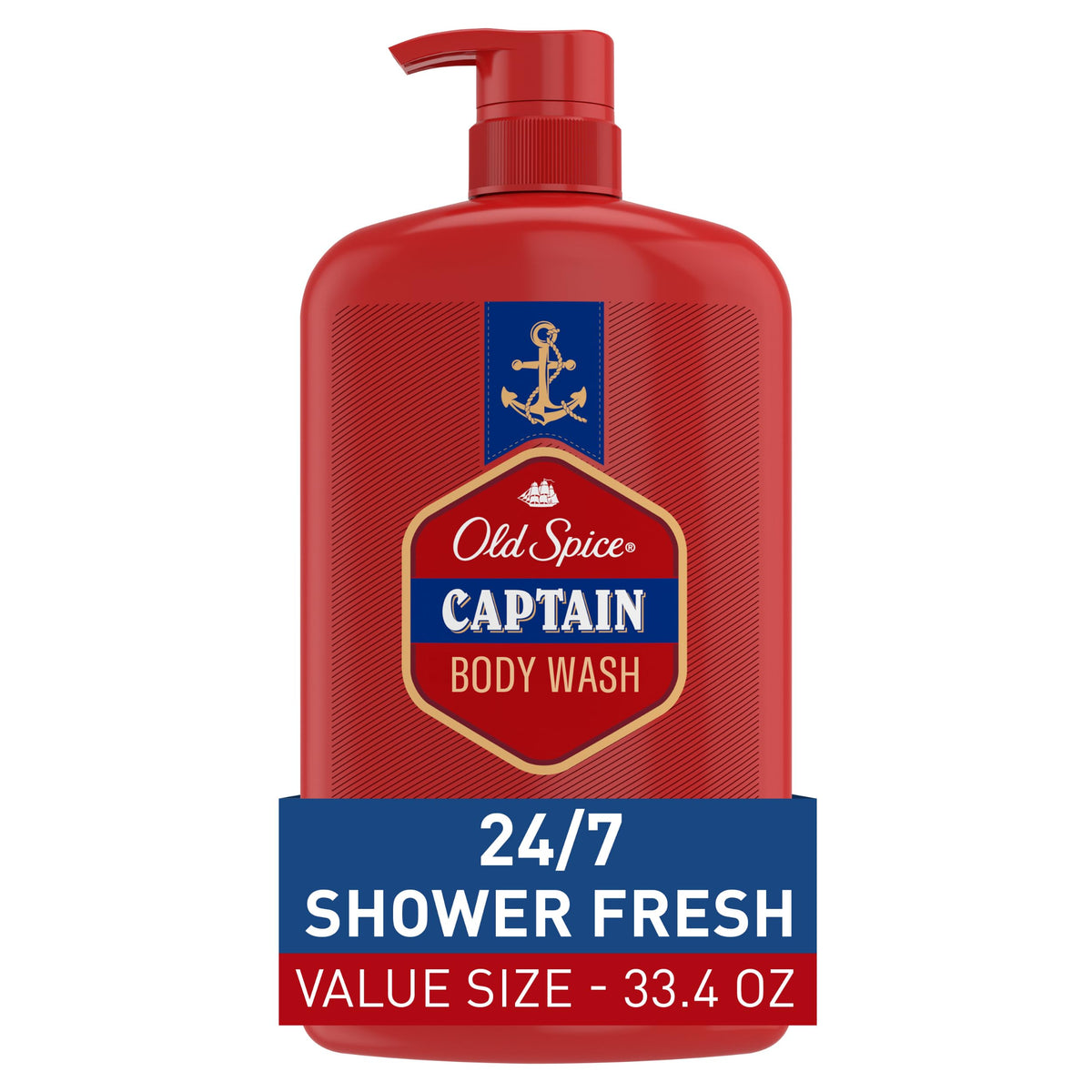 Old Spice Capitan Bergamota, botella de ducha con aroma intenso para uso diario.