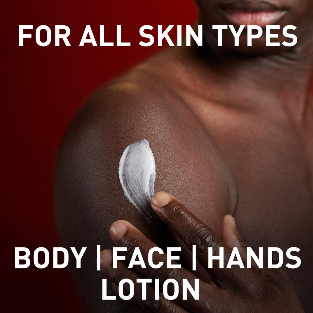 Old Spice Captain lotion application on hand for daily moisture