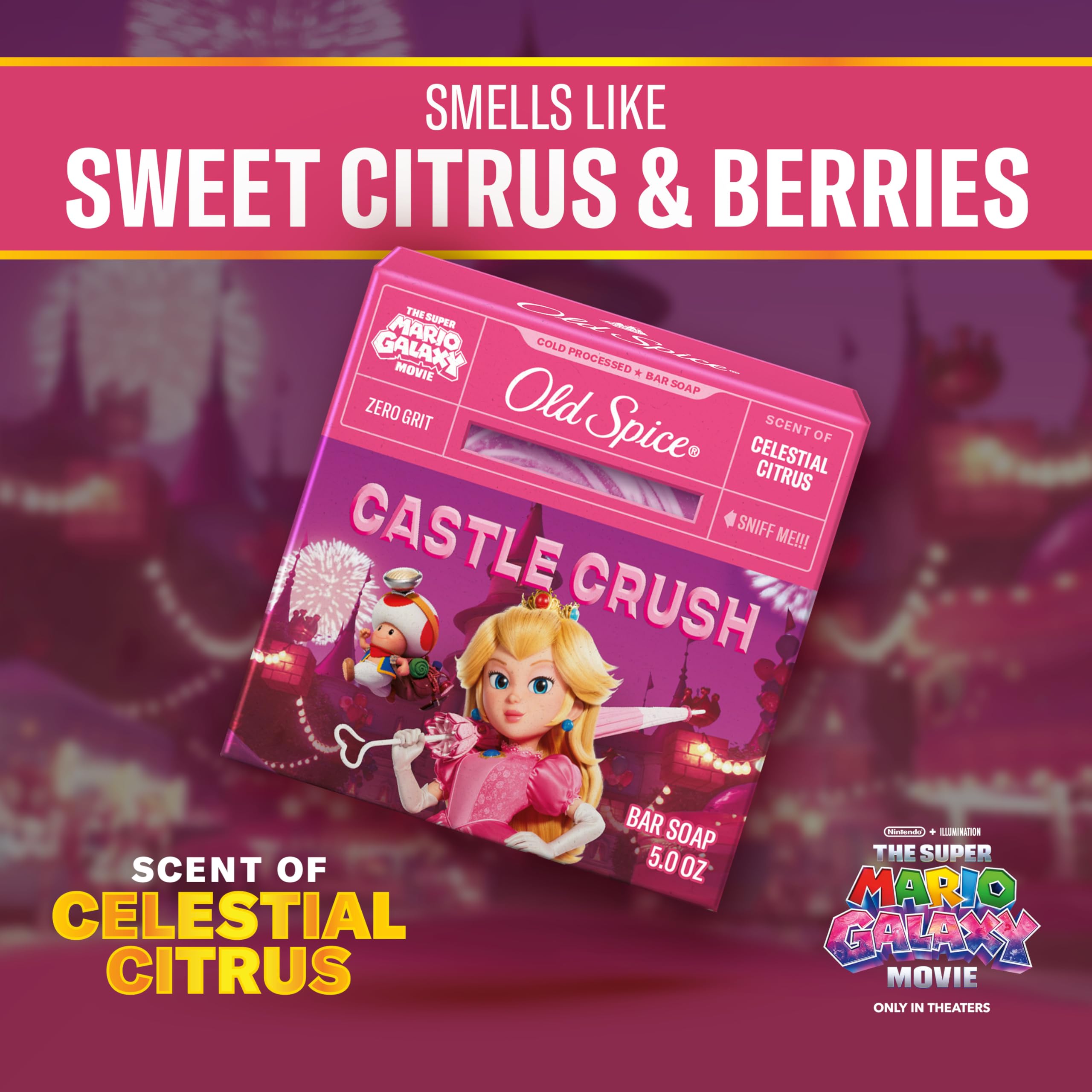 Natural oils visible in Castle Crush bar for gentle cleansing.