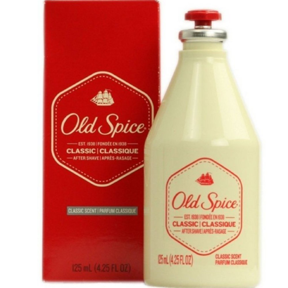 Old Spice Classic after shave bottle with timeless scent for daily grooming.