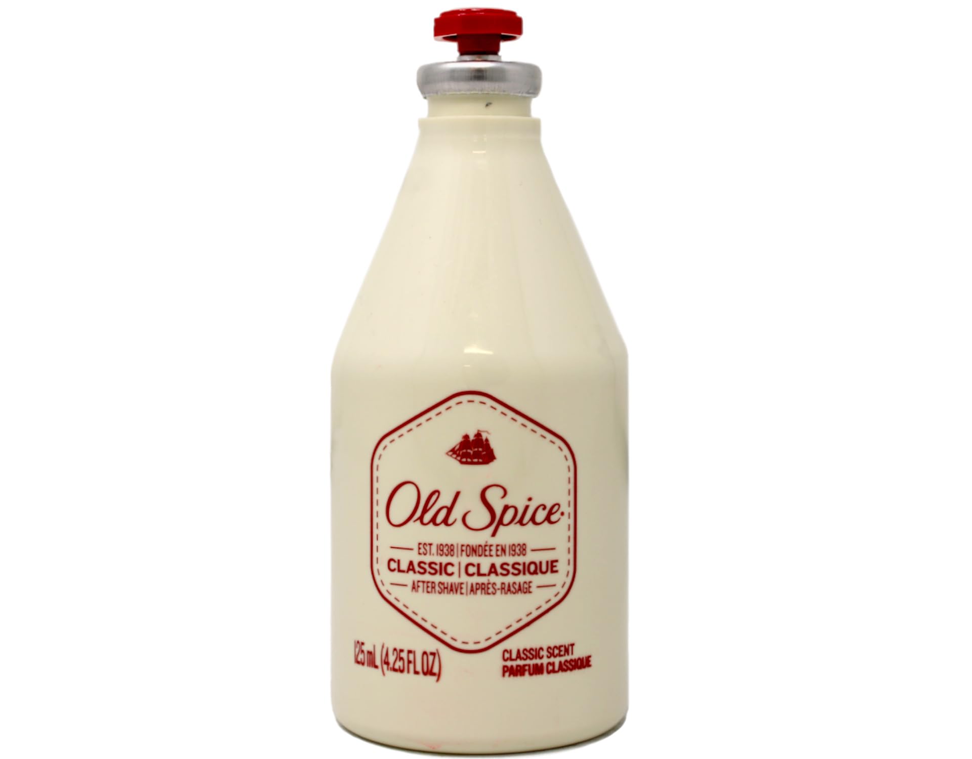 Old Spice Classic After Shave cap closeup highlighting splash-on design