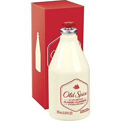 Old Spice Classic bottle side view highlighting the iconic label and refreshing feel.