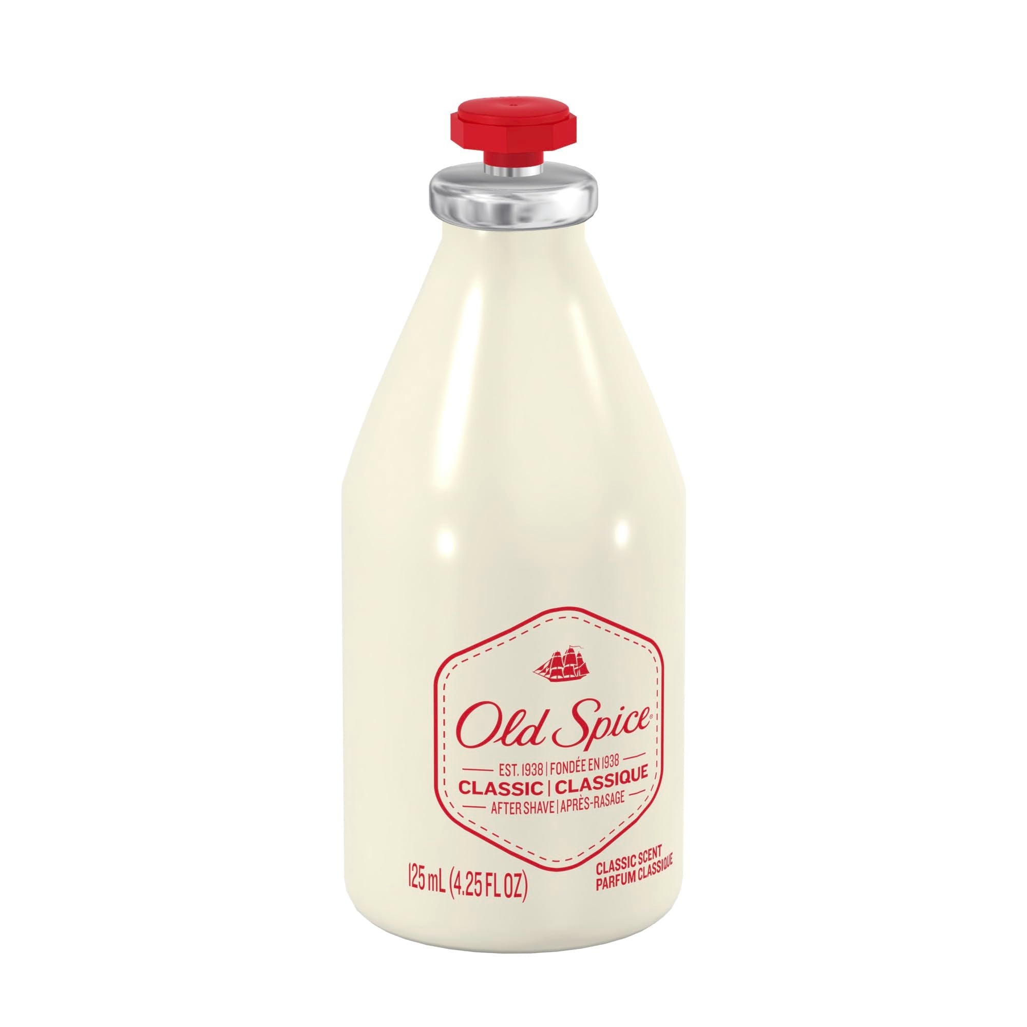 Old Spice Classic label close-up highlighting heritage and trusted grooming identity.