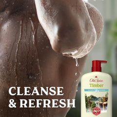 Timber with Sandalwood and Cypress scent note from Old Spice body wash.